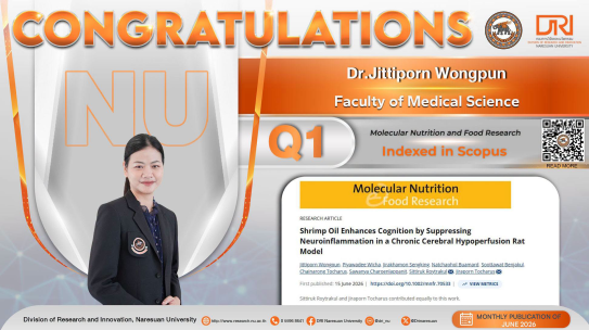 Congratulations to Dr.Jittiporn Wongpun Published in International Journal on SCOPUS